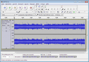 Fertige Aufnahme in Audacity